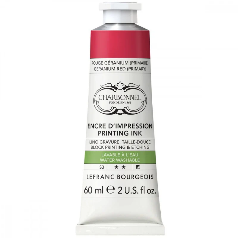 Tinta Para Gravura Aqua Wash Charbonnel 60ml S3 375 Geranium Red
