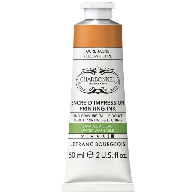 Tinta Para Gravura Aqua Wash Charbonnel 60ml S1 302 Yellow Ochre