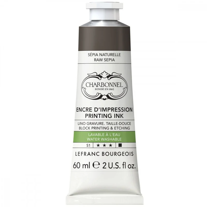 Tinta Para Gravura Aqua Wash Charbonnel 60ml S1 121 Raw Sepia