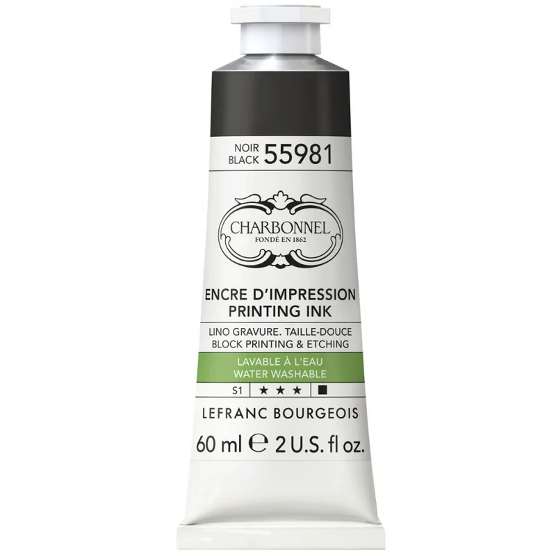 Tinta Para Gravura Aqua Wash Charbonnel 60ml S1 276 Black 55981