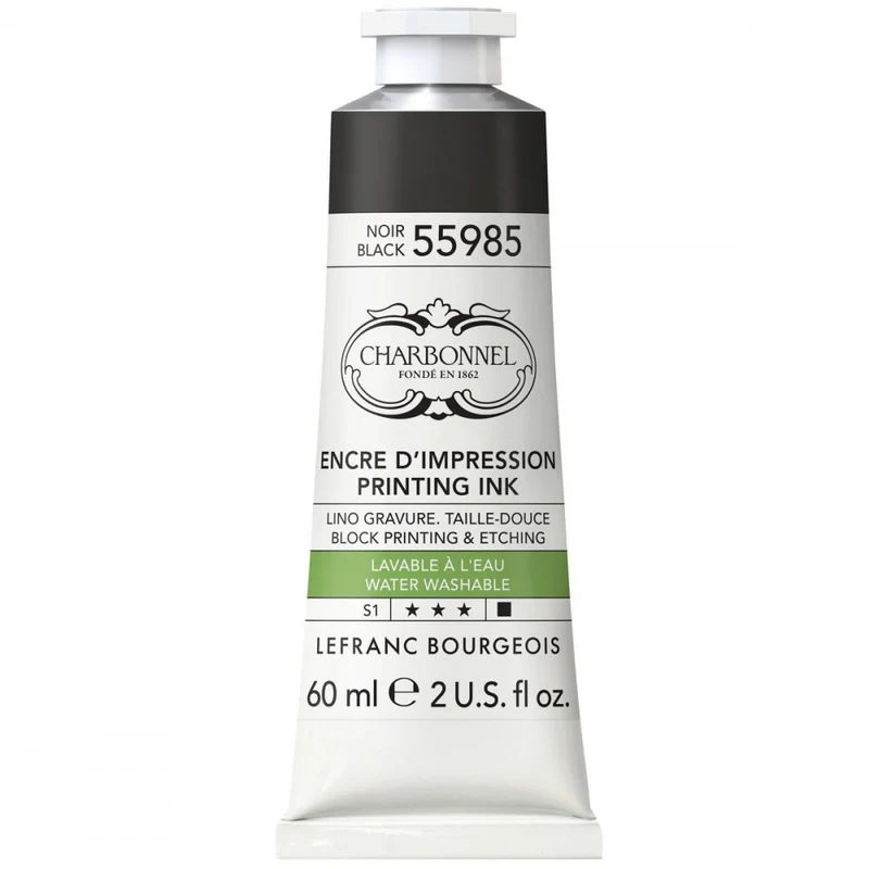 Tinta Para Gravura Aqua Wash Charbonnel 60ml S1 279 Black 55985