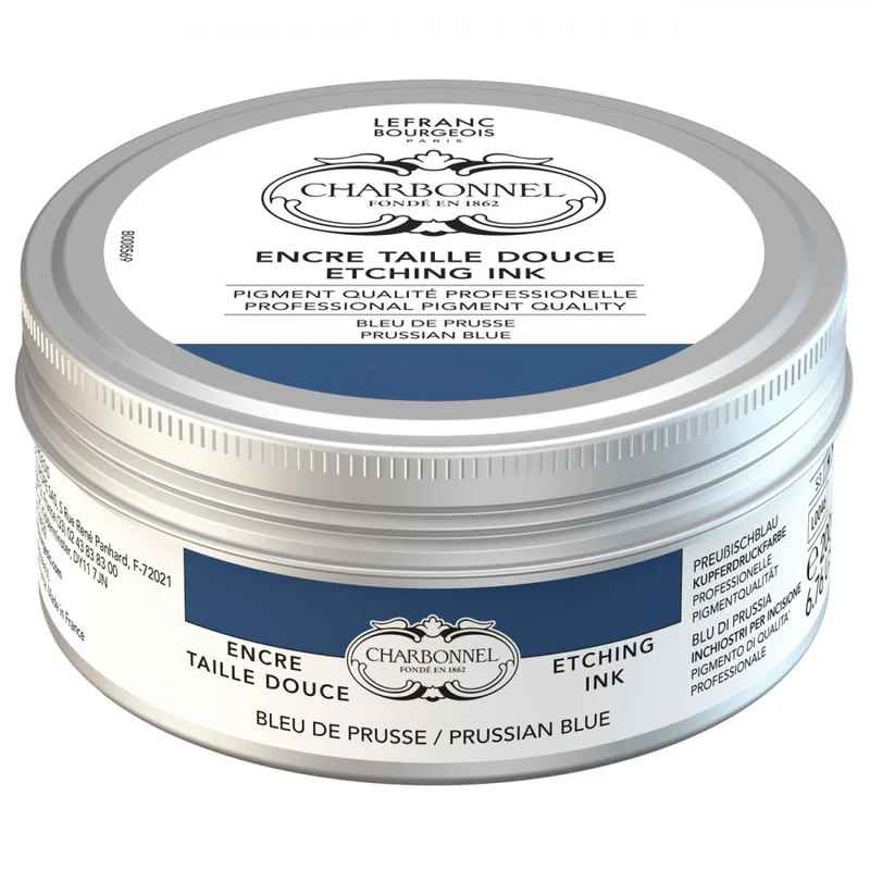 Tinta Para Gravura em Metal Charbonnel Óleo Prussian Blue 200ml