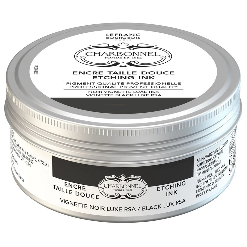 Tinta Para Gravura em Metal Charbonnel Óleo RSA Black 200ml