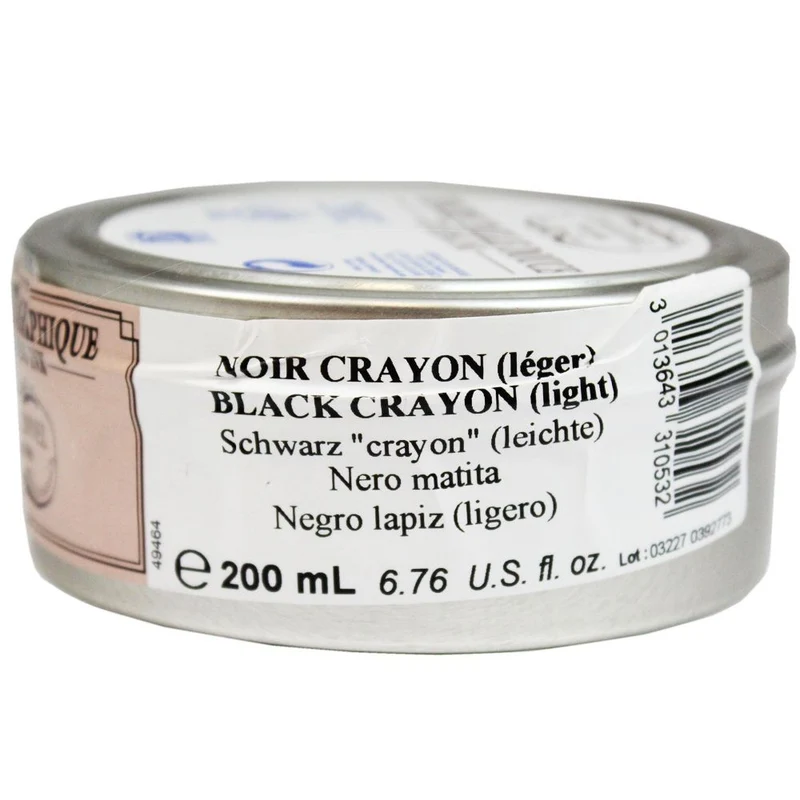 Tinta Para Litogravura Charbonnel Black Crayon 200ml