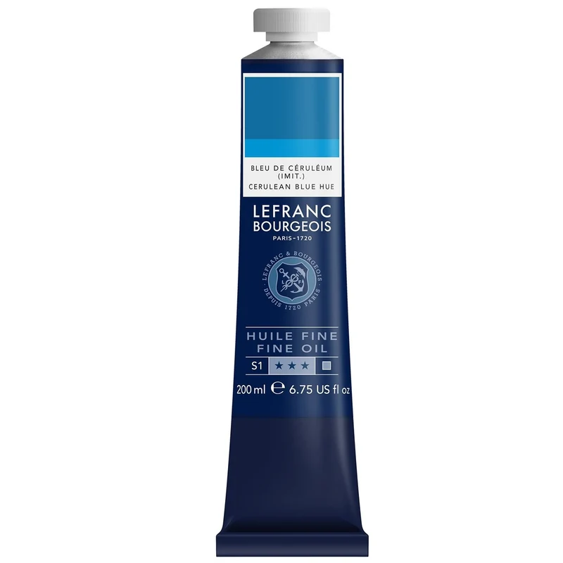 Tinta Óleo Fine Lefranc & Bourgeois 200ml 829 Cerulean Blue Hue