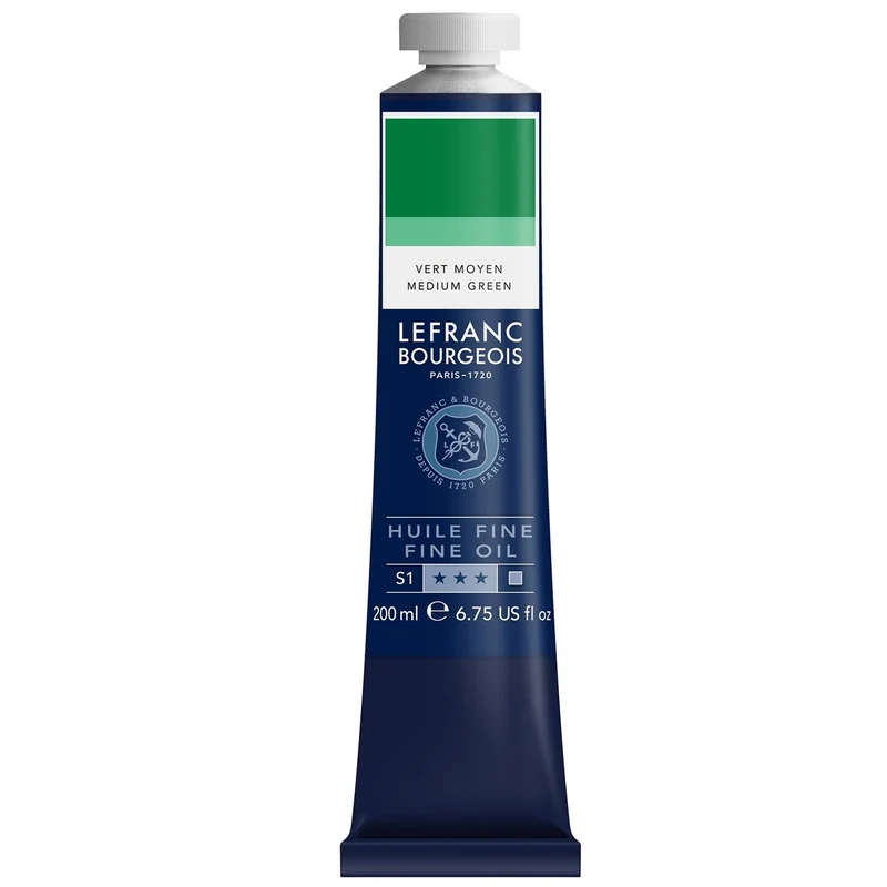 Tinta Óleo Fine Lefranc & Bourgeois 200ml 834 Mid Green