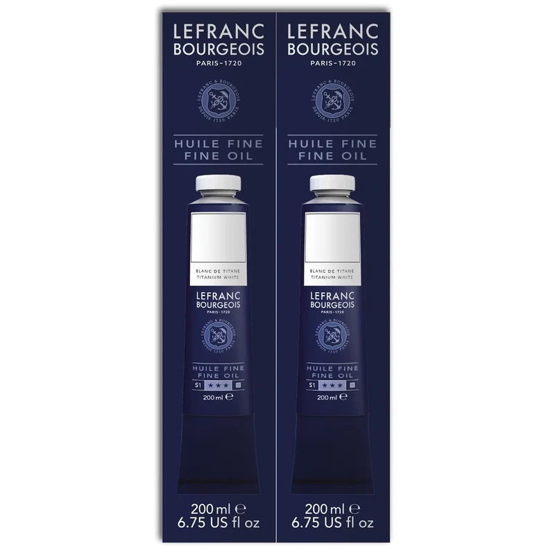 Tinta Óleo Fine 200ml Lefranc & Bourgeois Titanium White Row 2 Unidades