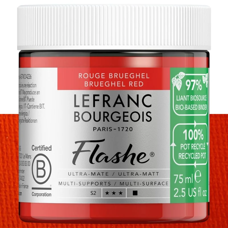 Tinta Vinílica Flashe Biobased Lefranc & Bourgeois 75ml S2 359 Brueghel Red