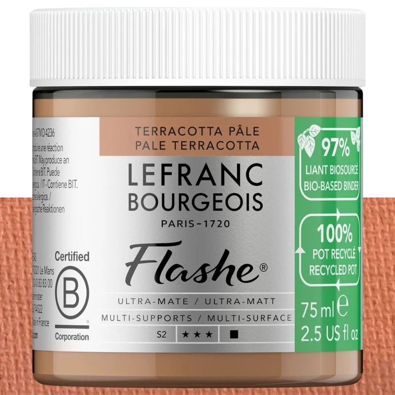 Tinta Vinílica Flashe Biobased Lefranc & Bourgeois 75ml S2 861 Pale Terracotta