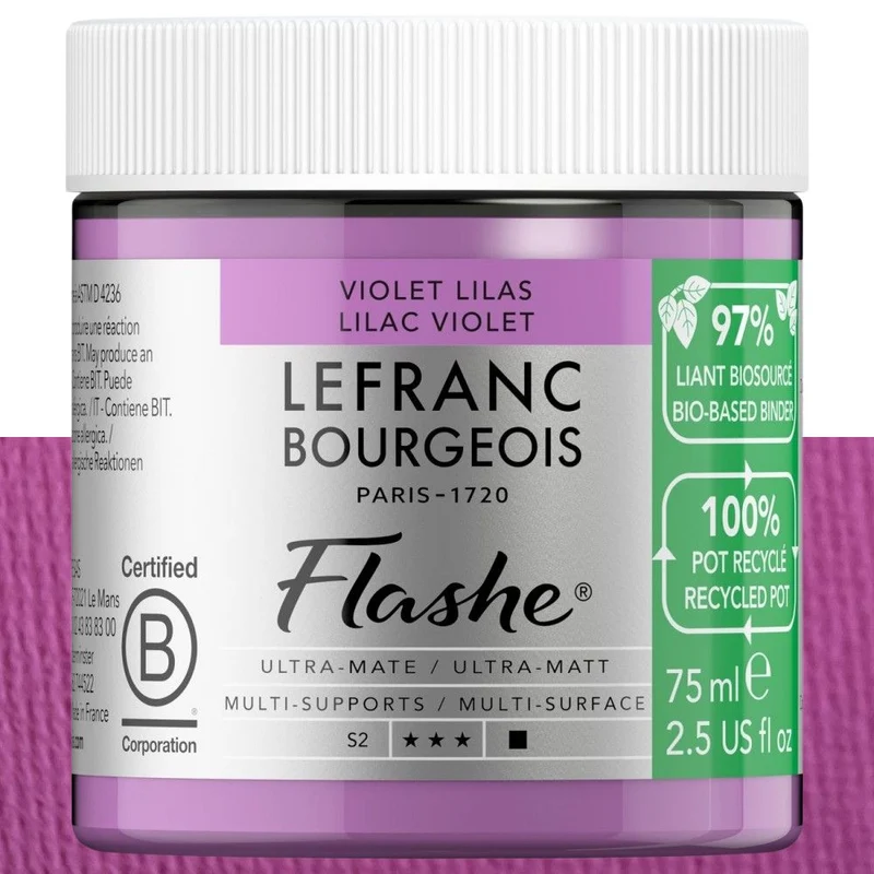 Tinta Vinílica Flashe Biobased Lefranc & Bourgeois 75ml S2 660 Lilac Violet