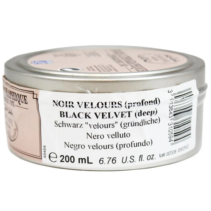 Tinta Para Litogravura Charbonnel Black Velvet 200ml