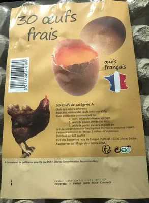 30 oeufs frais