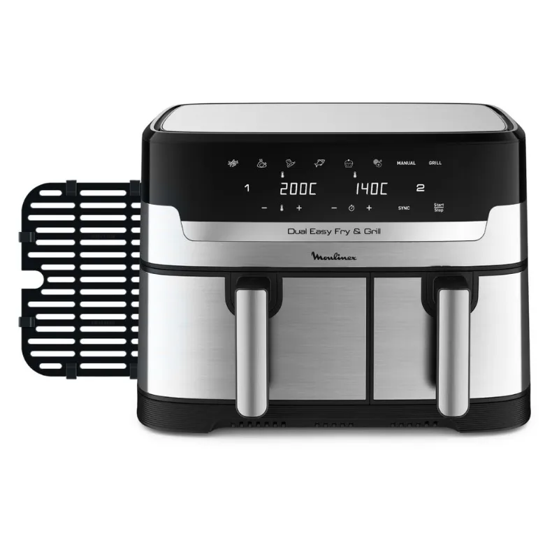 Airfryer Moulinex 8.3l grill dual inox ez905d20.