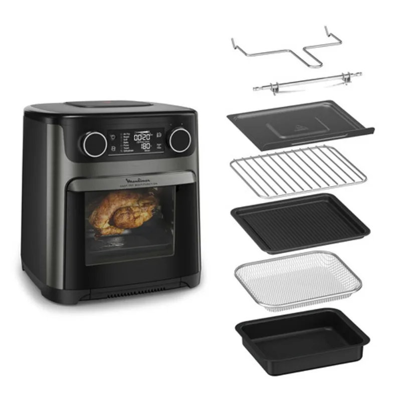 Freidora De Aire Moulinex Easy Fry Oven Multifunción 9 Progr Negro
