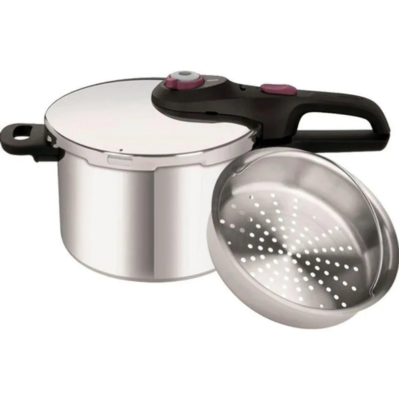 Panela de Pressão Inox 6 litros com Cesto - Rochedo