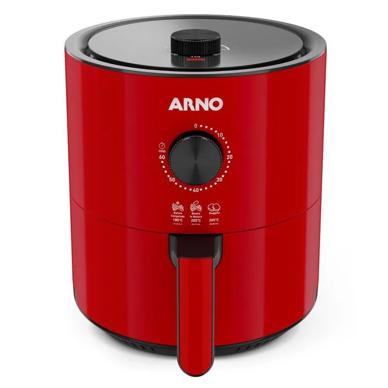 Fritadeira Air Fryer Arno 4,2 Litros Ultra capacidade Vermelha UFRV - 127V