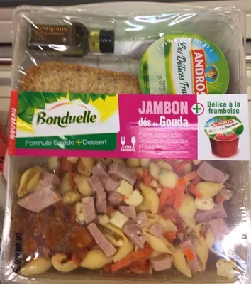 Formule Salade + Dessert Jambon dés de Gouda + Délice à la framboise