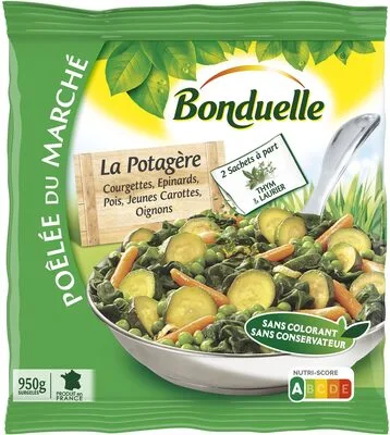 Poêlée La Potagère - Courgettes, Epinards, Pois