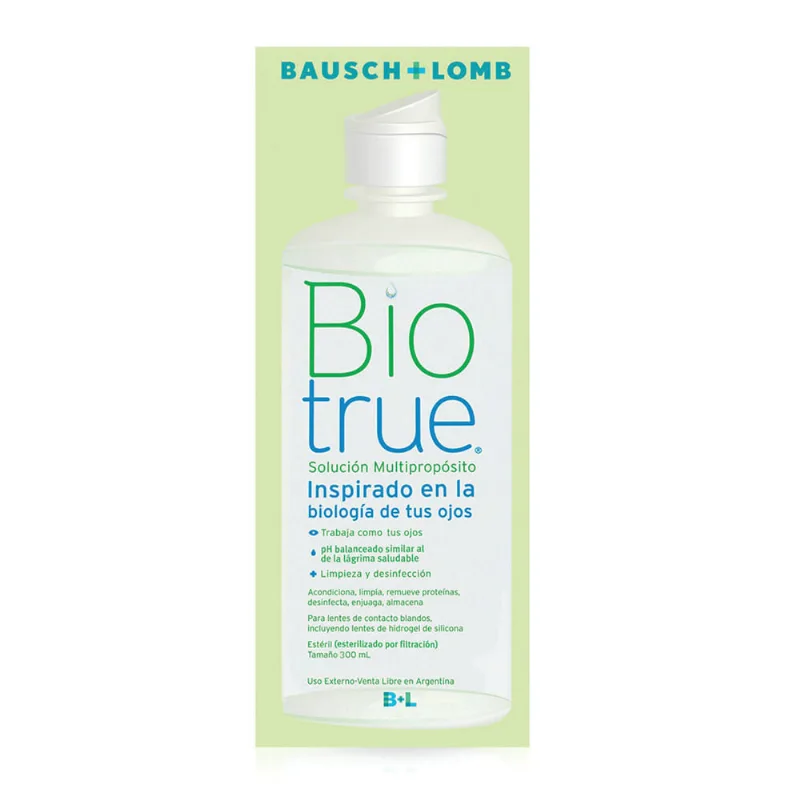 Solución Multiproposito Biotrue para Lentes de Contacto x 300 ml