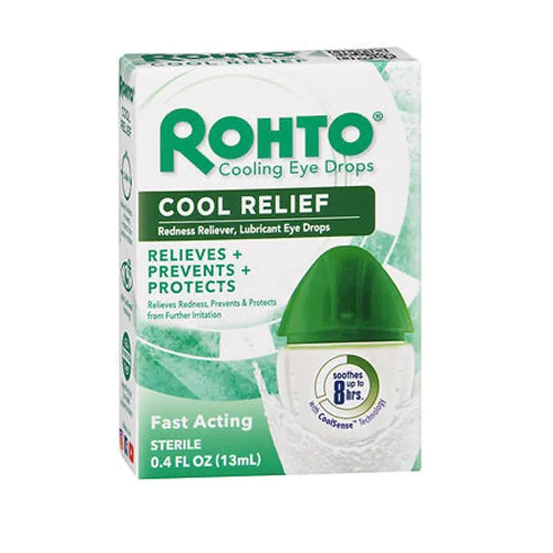 Gotas Para Os Olhos Rohto Cool Redness Relief 0,43 Oz By Mentholatum