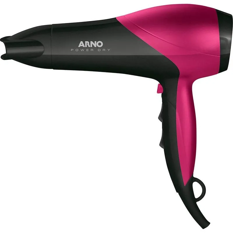 Secador De Cabelo Arno Power Dry Preto/Rosa - 220V