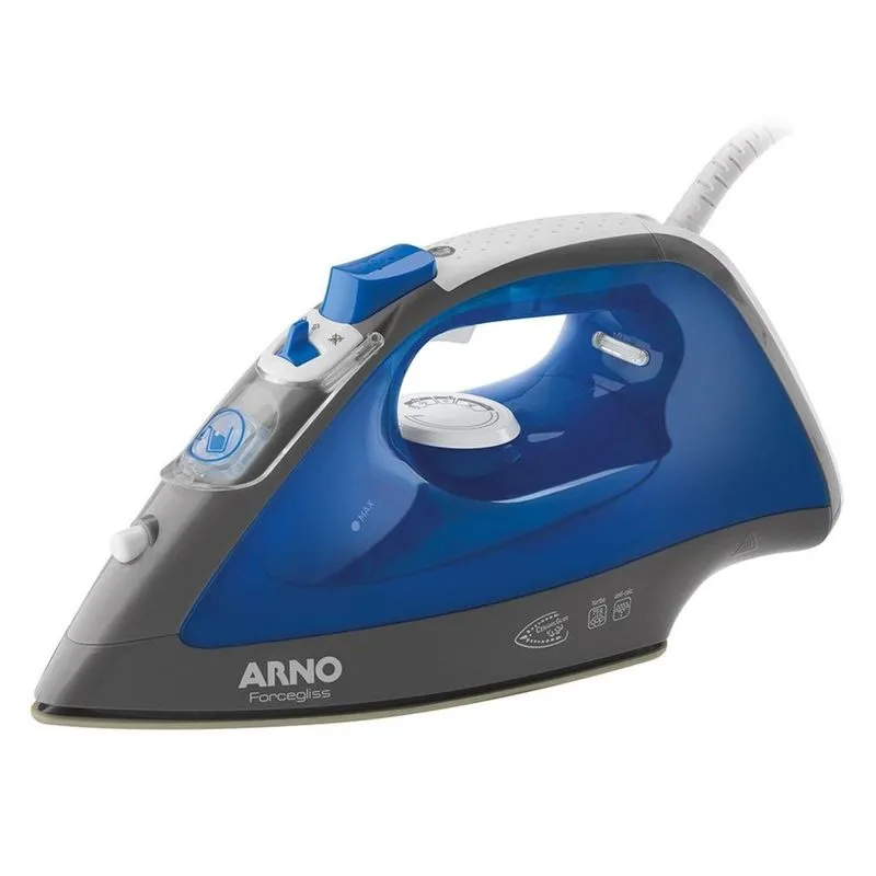 Ferro de Passar Roupa Vapor Arno Forcegliss 1520w 250ml 127v Base Cerâmica Alta Performance