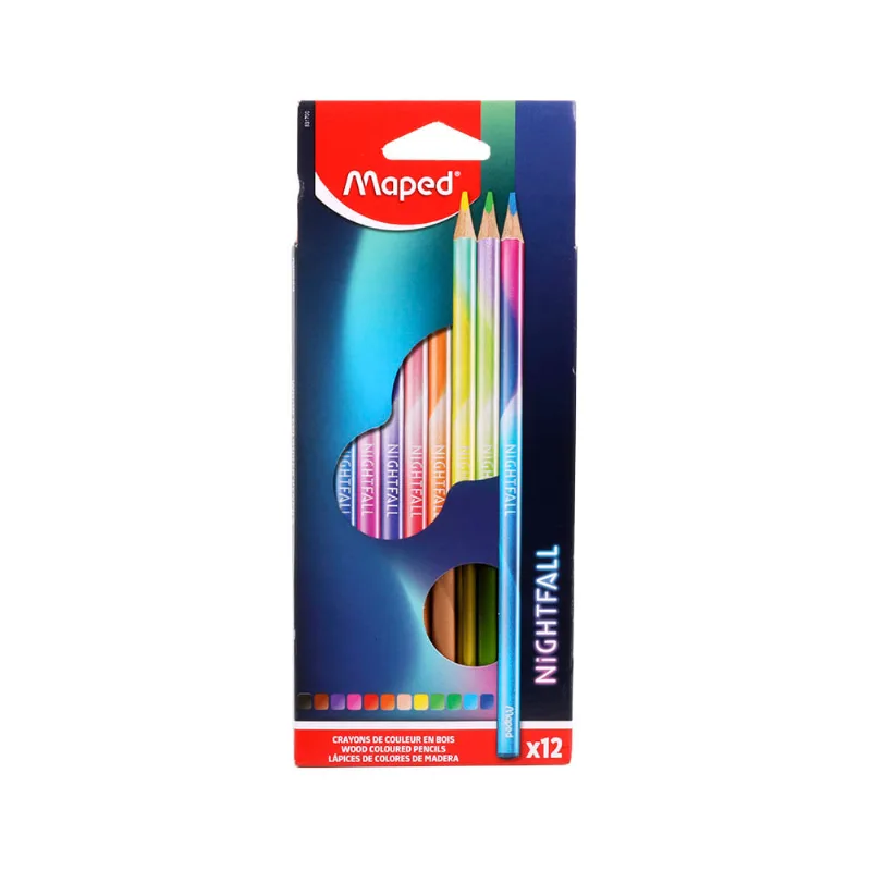 Lápices de Colores Maped Nightfall x 12 Un