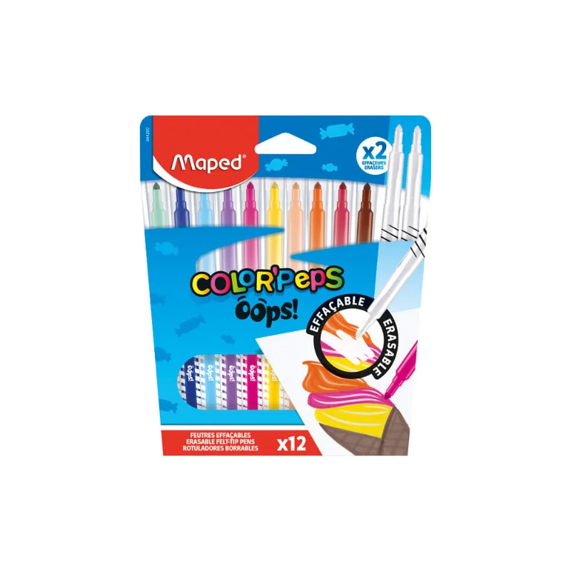 Rotuladores Borrables Maped Colorpeps 12 piezas