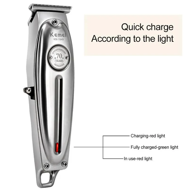 Máquina Profissional De Cortar Cabelo Kemei Km-1949 - 70w