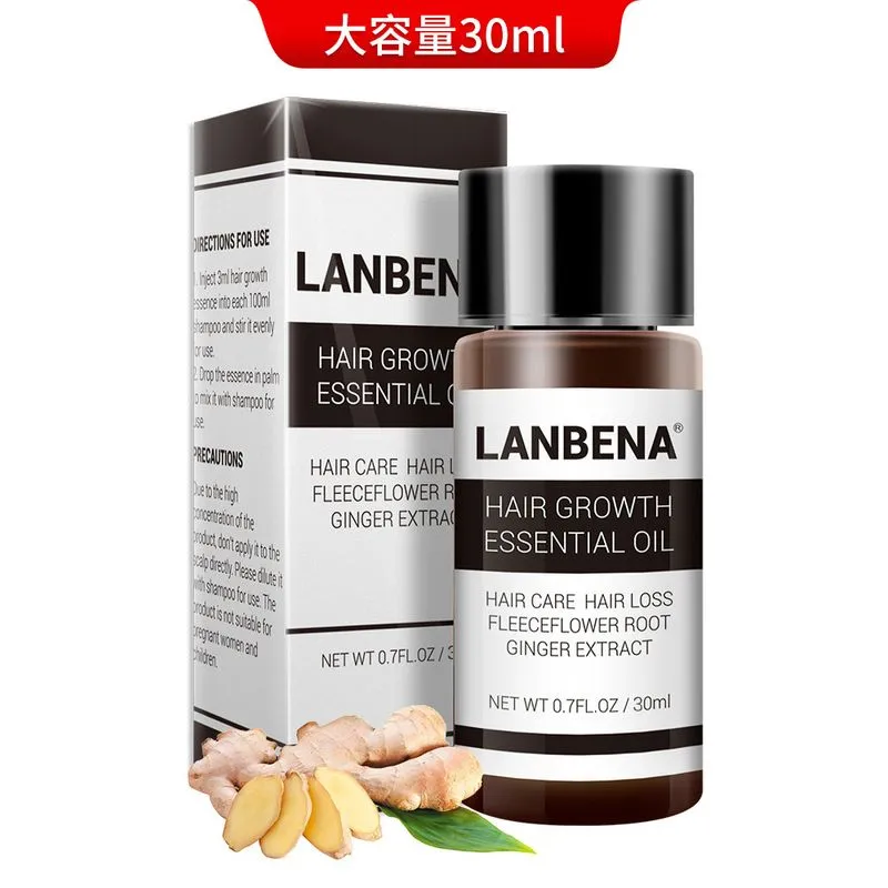 Óleo Essencial Do Cuidado Do Cabelo De Lanbena 30ml