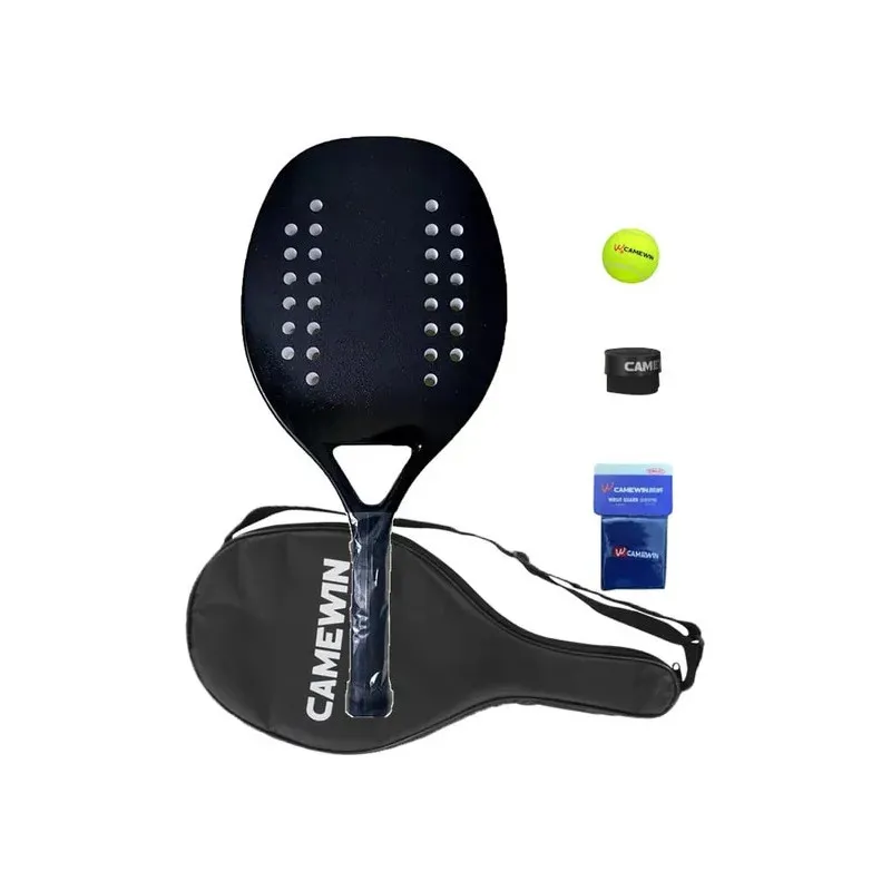 Raquete De Tênis De Praia Camewin Ultra Ca Fibra De Carbono E Eva