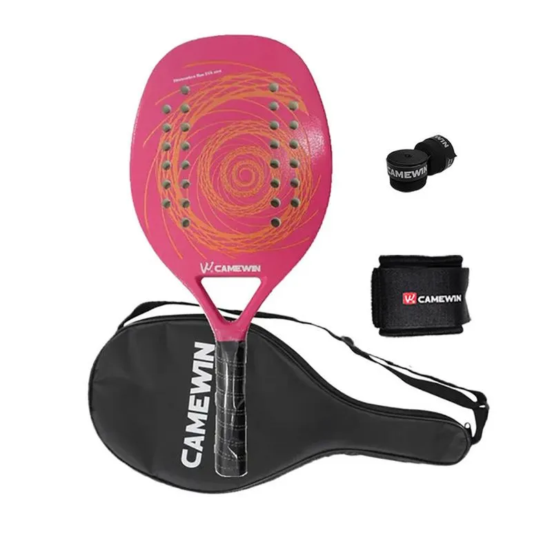 Raquete De Tênis De Padel Camewin Em Fibra De Carbono 18k 360g + 10g