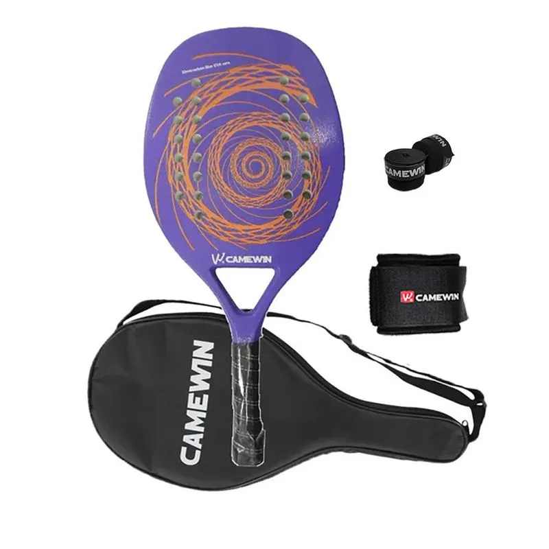 Raquete De Tênis De Padel Camewin Em Fibra De Carbono 18k 360g + 10g