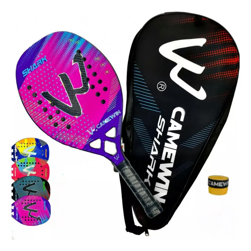 Raquete De Tênis De Praia Camewin Carbon Fiber Full 3k Para Adultos