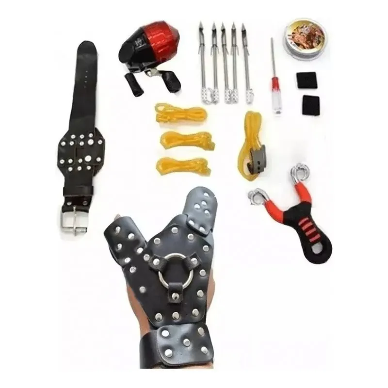 Kit De Carretel De Pesca Slocked Shot Right Hand Com Luva