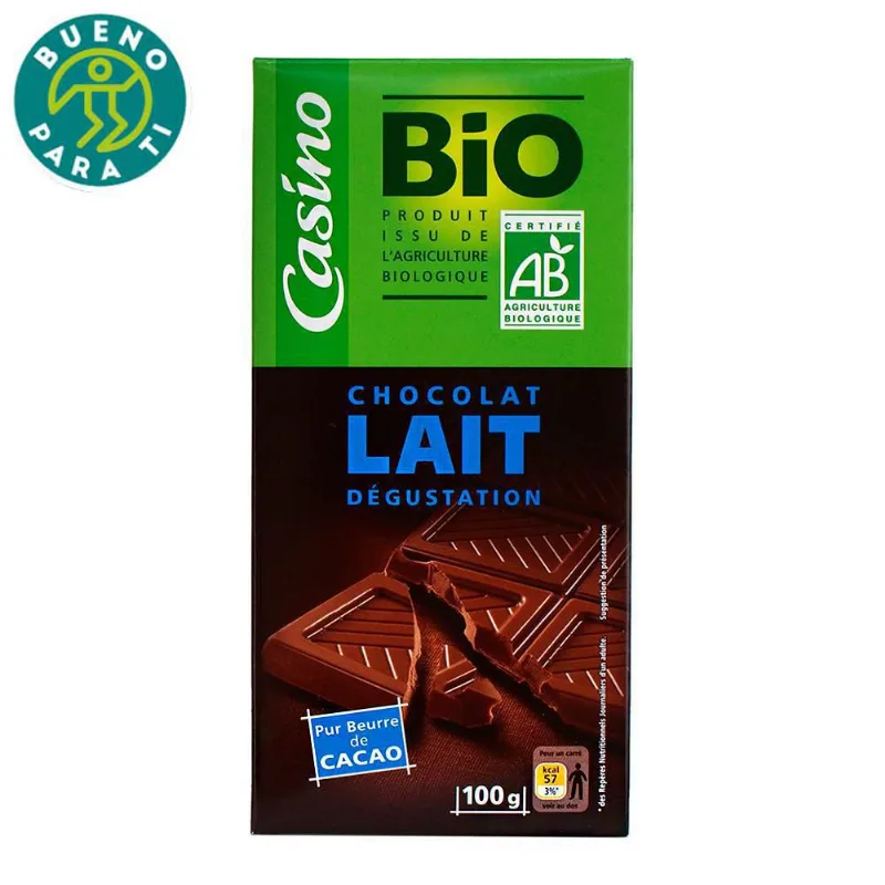 Chocolat Leche CASINO MARCA EXCLUSIVA 100 gr