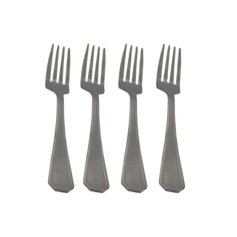 Jogo Com 12 Garfos De Mesa De Aço Inox Premium