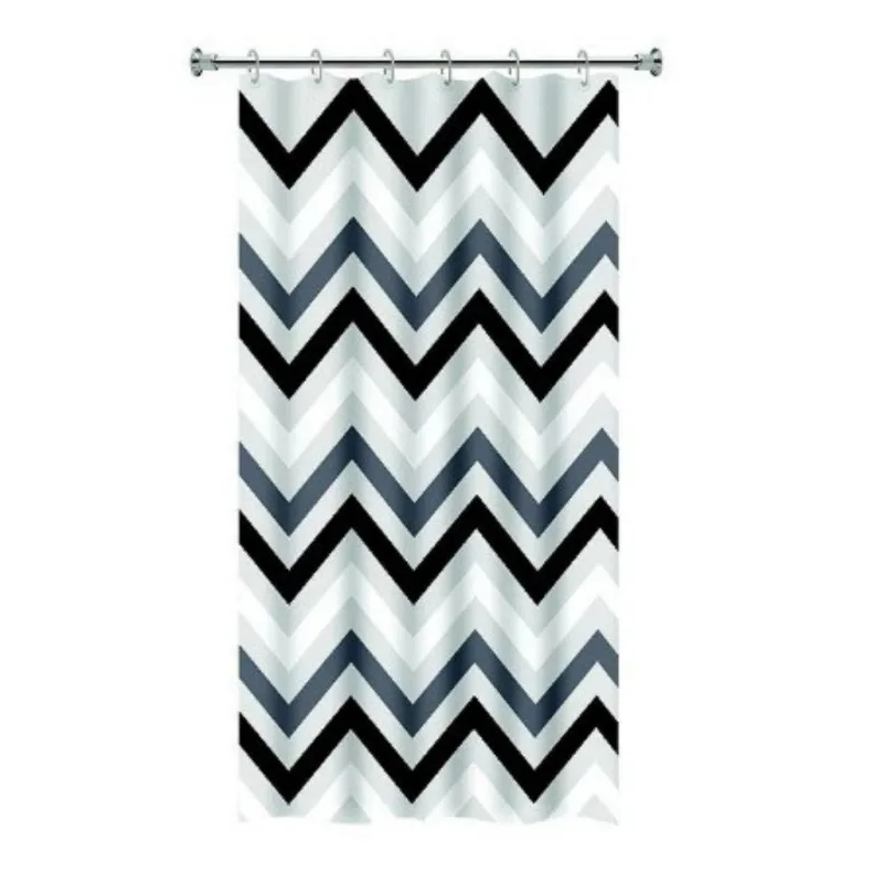 Cortina Box Pvc Banheiro 138x198cm Gancho Zig Zag