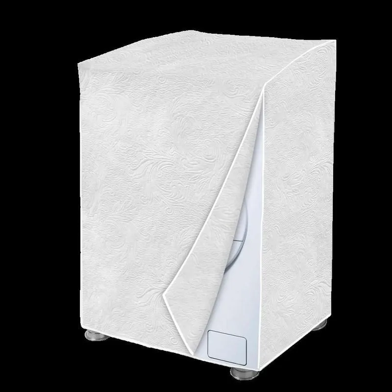 Capa Para Máquina De Lavar Gg Roupas Branca Frontal