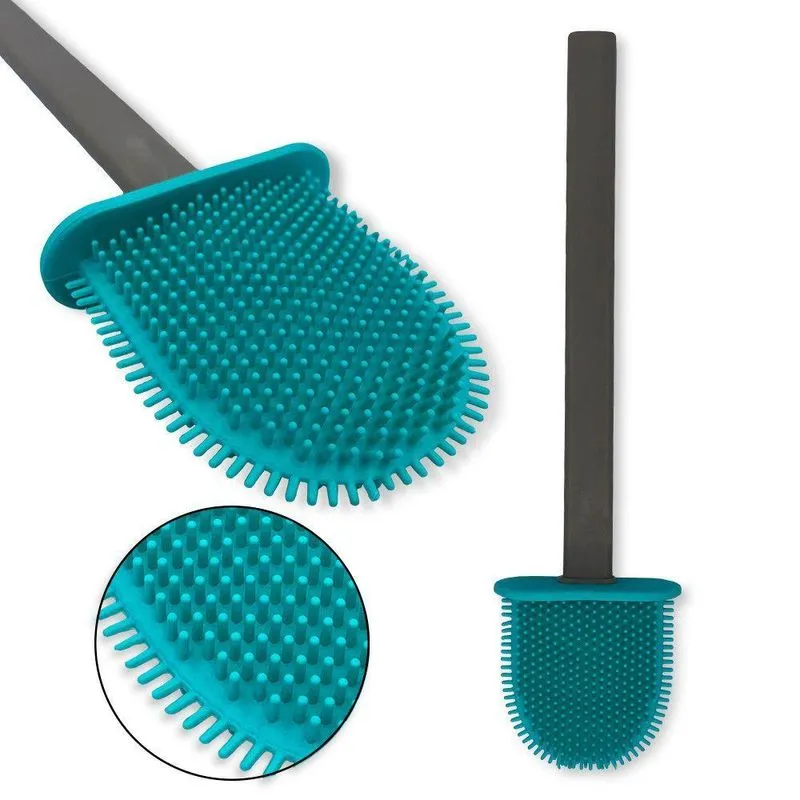 Escova Sanitária De Silicone P-limpar Vaso Sanitário Suporte