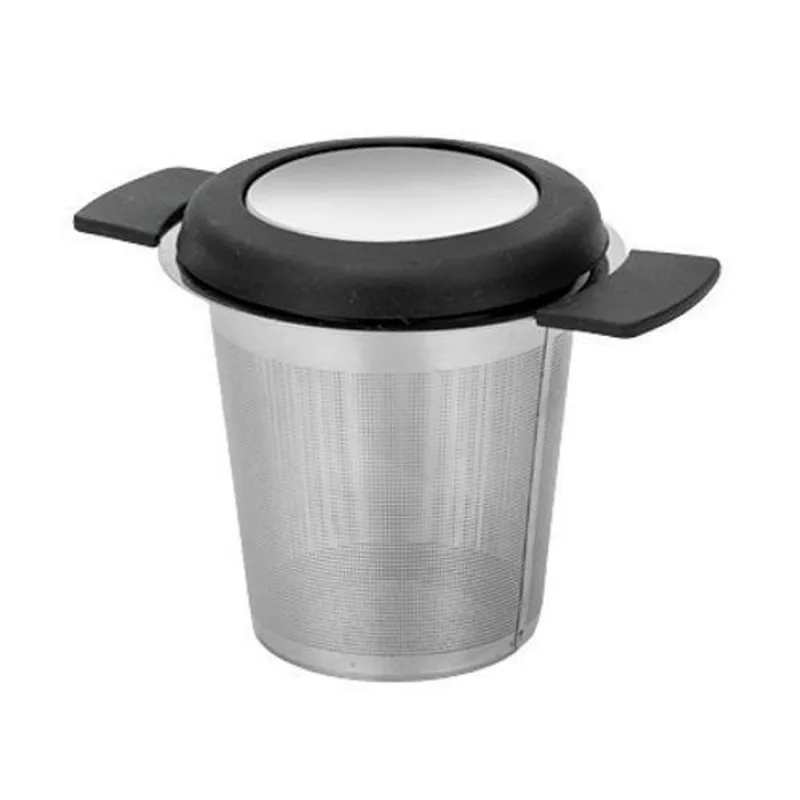 Infusor De Chá Reutilizável Aço Inox Com Tampa E Com Alça