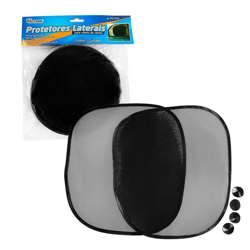 02 Protetores Para Vidro De Carro Protege Contra Raios Uv