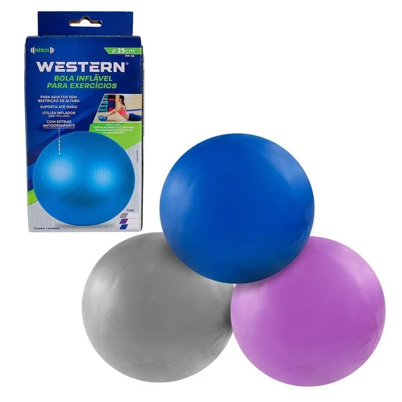 Bola Inflável Para Pilates Yoga Alongamento Até 150 Kilos