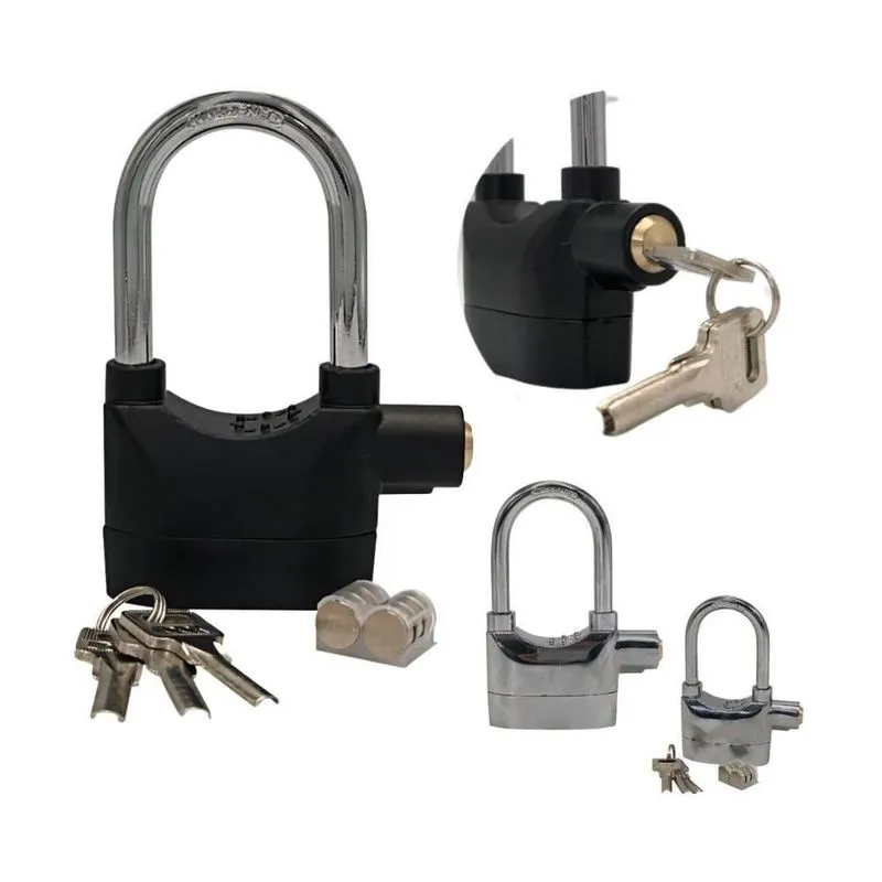 Trava Cadeado Alarme Sonoro Anti Roubo Moto Bike Casa 110db