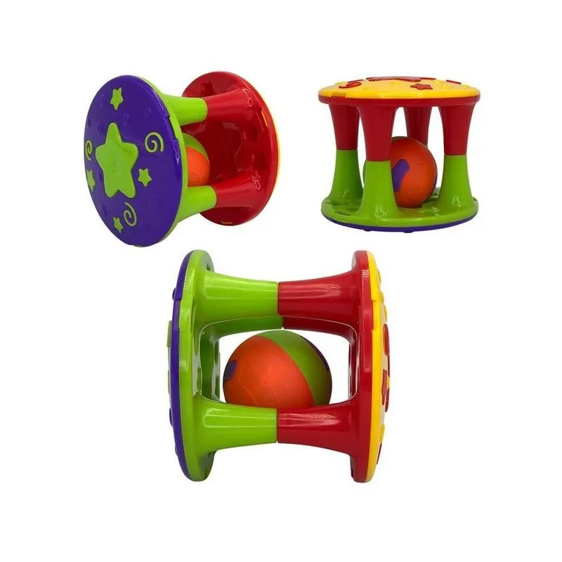 Torre Chocalho Brinquedo Sensorial Para Bebês Super Colorido