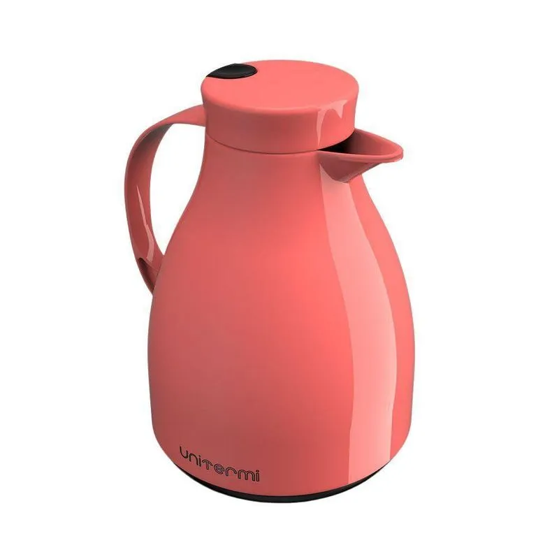 Garrafa Térmica Rosa 1 Litro Ampola De Vidro Livre De Bpa