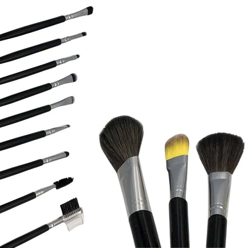 Kit 12 Pincel De Maquiagem Alta Qualidade Modelos Variados