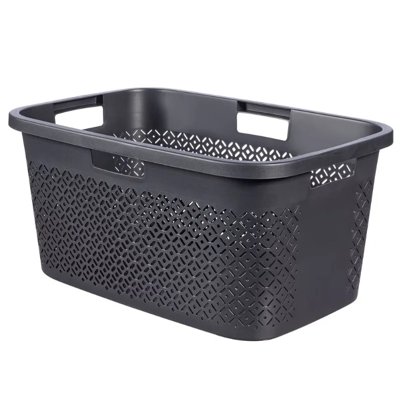 Cesto laundry Terrazzo 60x40x28cm negro