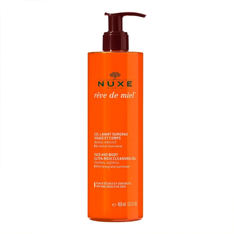 Gel Limpiador de Rostro y Cuerpo Nuxe Piel Seca Reve de Miel x 400 ml