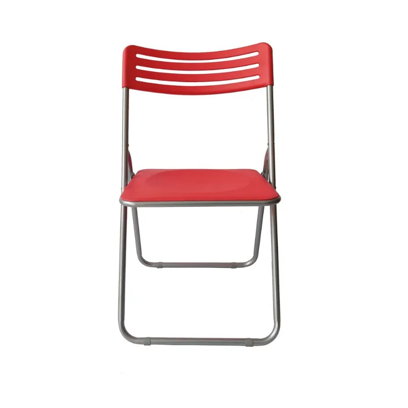 Silla plegable de plástico Carrefour Home rojo